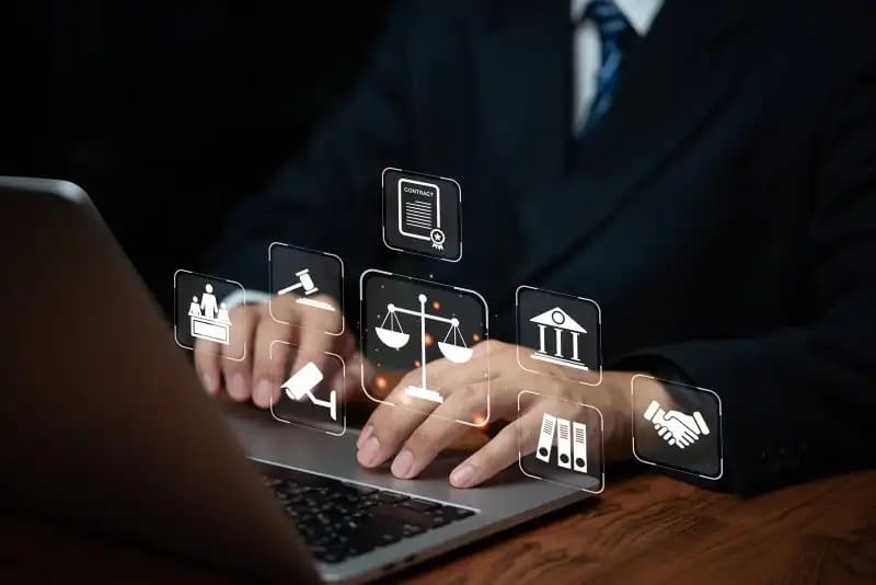 justice and law laptop